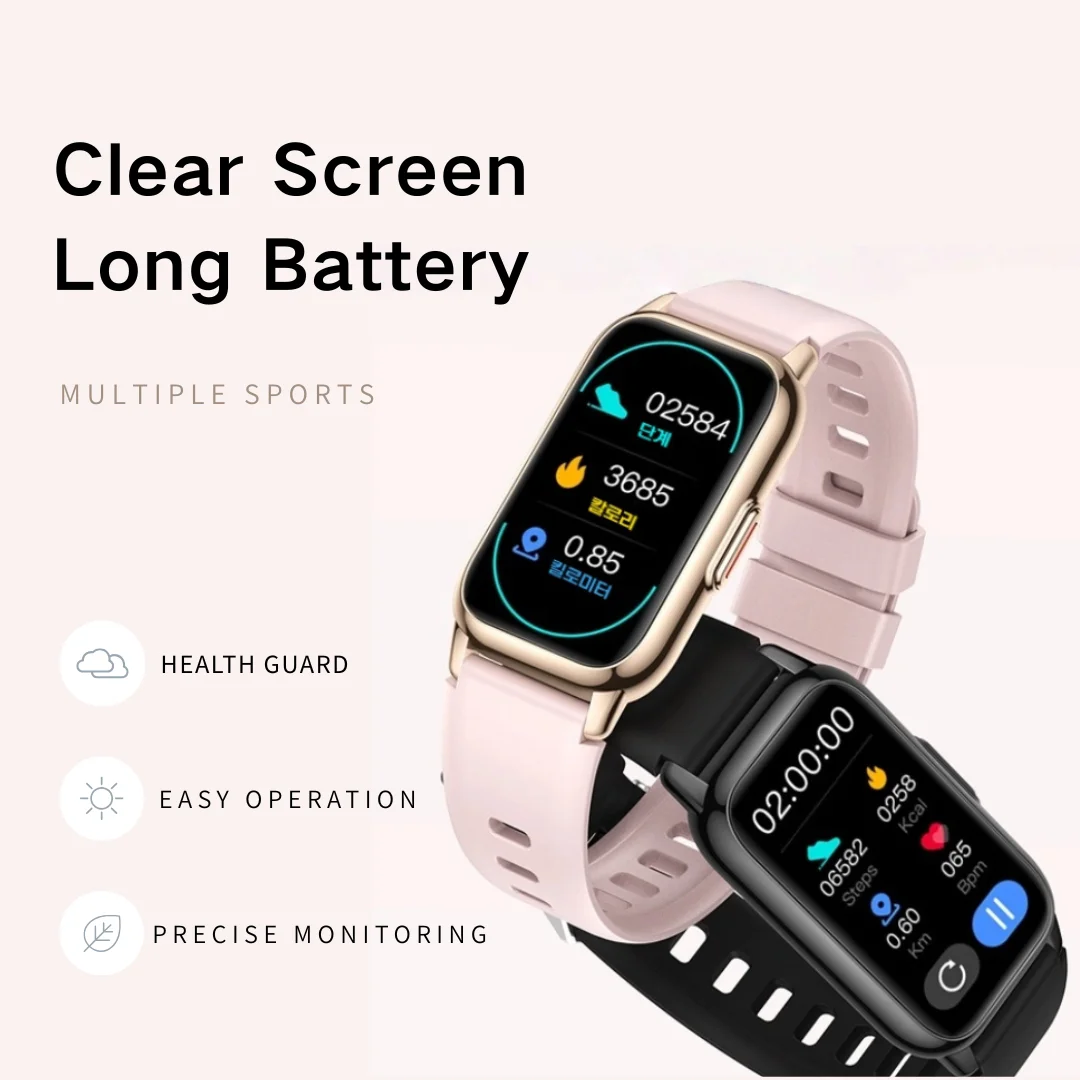 

FIT8 High-Performance Sports Smart Watch Accurate Heart Rate/Blood Pressure Monitoring Music Playback Support Ideal for Daily