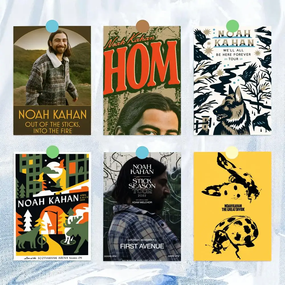 Music N-Noah Kahan Folk Pop Singer Aesthetic Poster HD Wall Decor for Bedroom Living Room Dorm Bar Cafe Office Gift