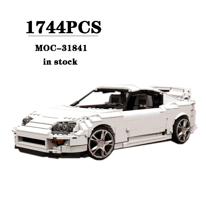 Building Block MOC-31841 Supercar Car Racing Car (A80) Construction Model Ornament 1744PCS Children Birthday Gift Christmas Toy