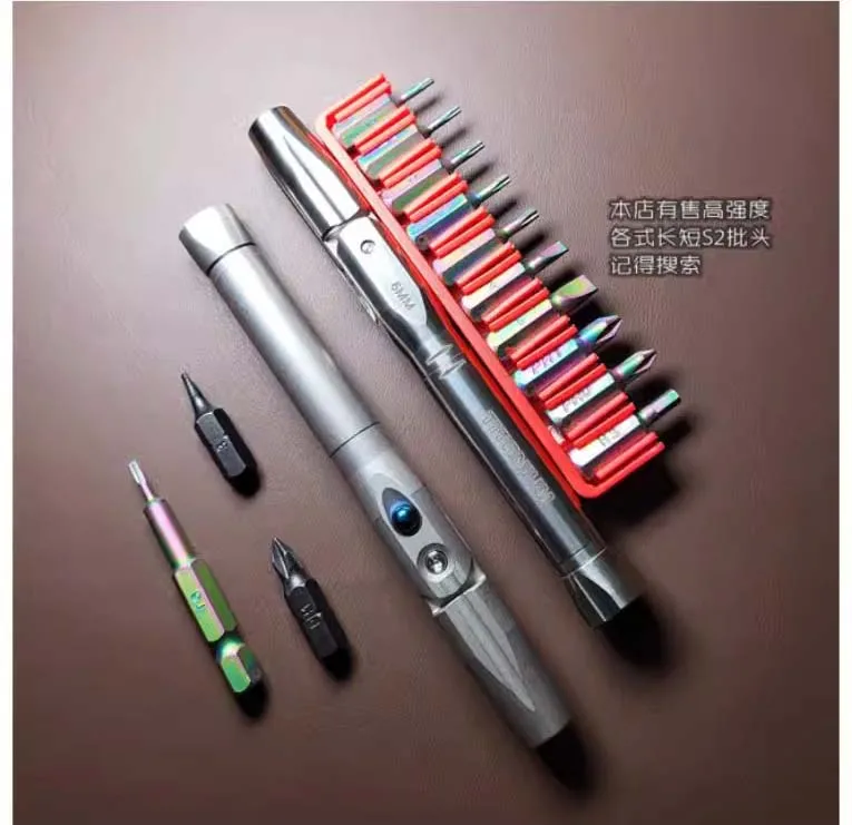 1 Piece Titanium Alloy L-type Multi-angle Folding Thorn Wheel Palm sScrewdriver with 6MM Bit