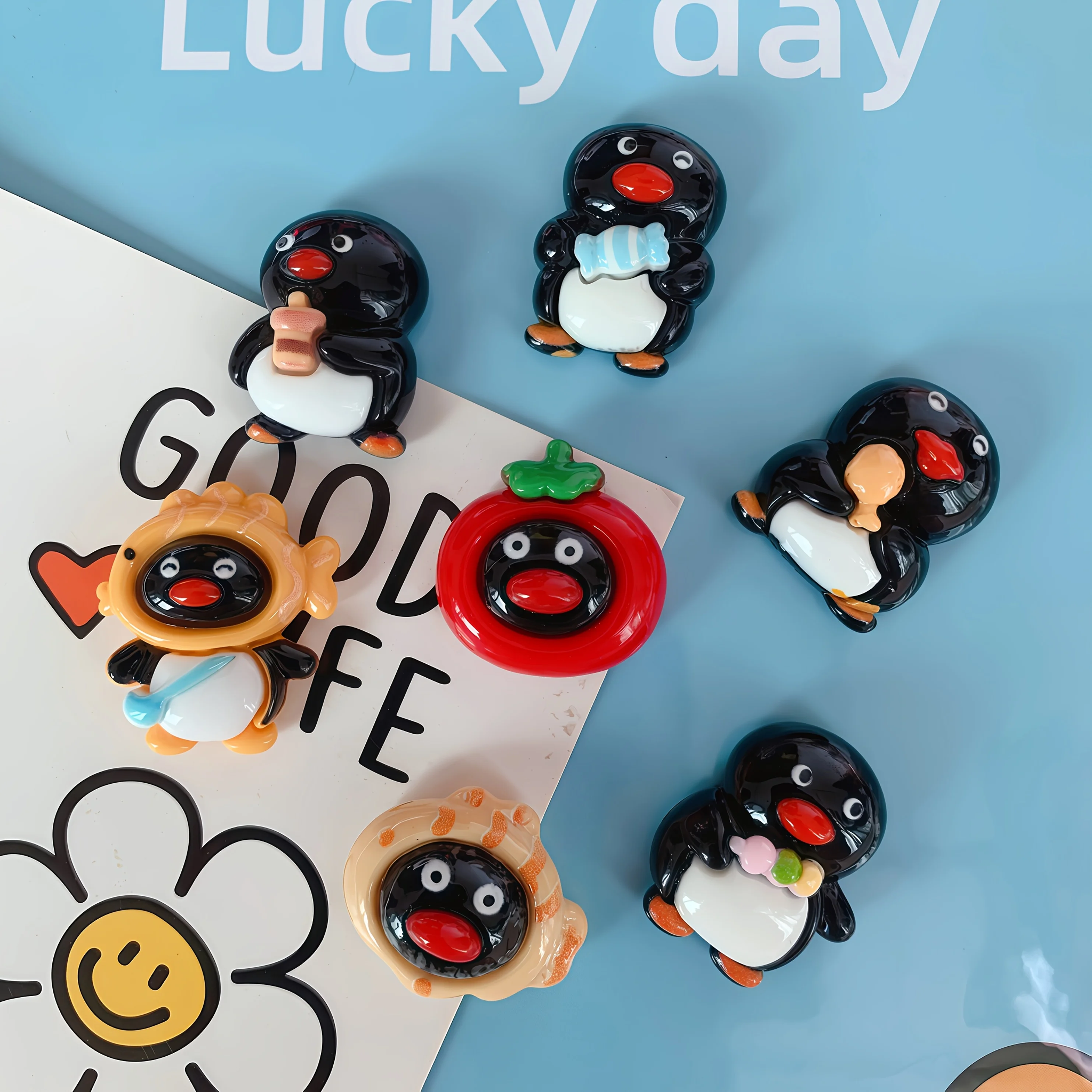 7pcs Penguin Shape Adorable Penguin Shaped Magnets Suitable for Fridge Cute Penguin Refrigerator Magnets for Office