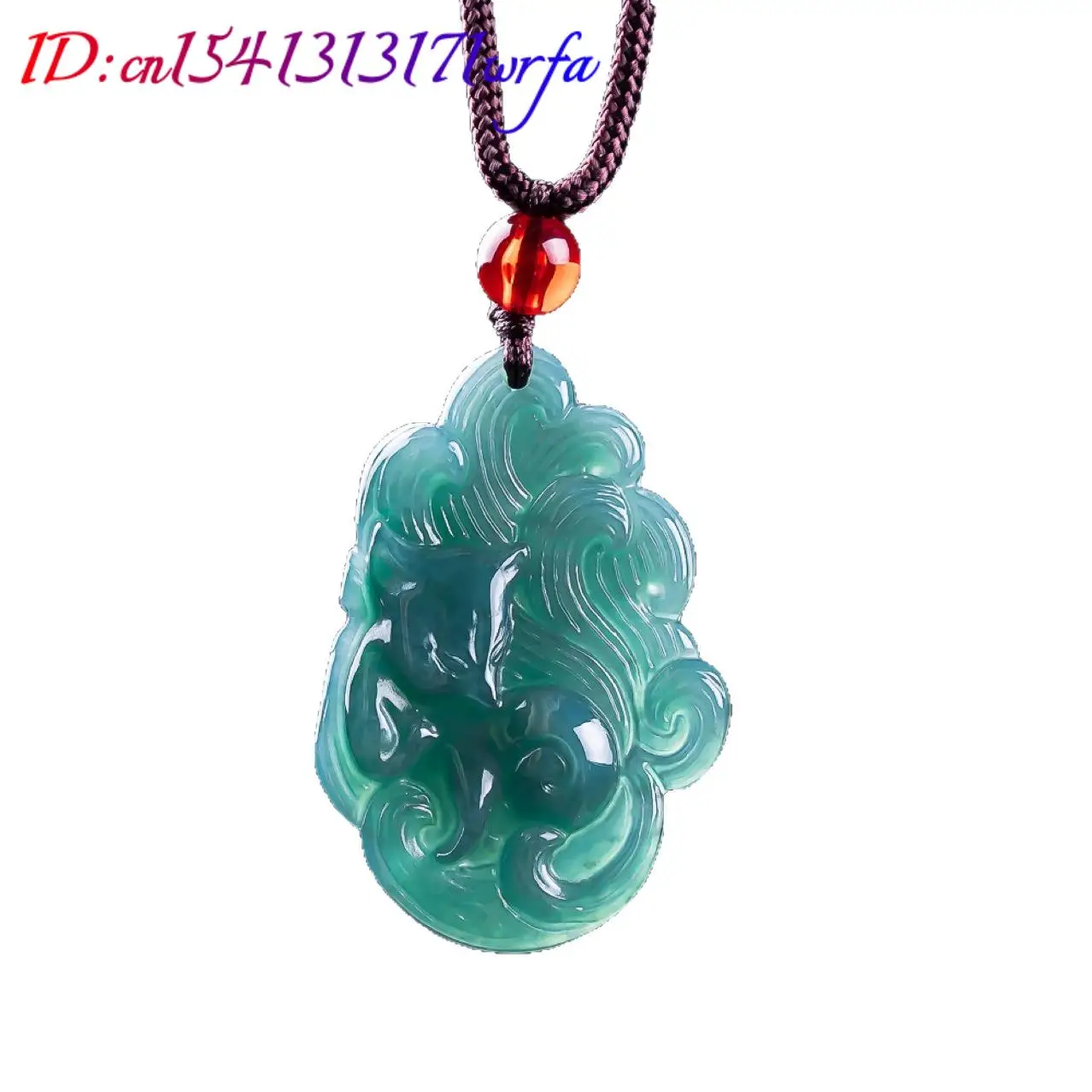 ميانمار الجاديت الثعلب قلادة قلادة اليشم الحقيقي مجوهرات فاخرة مصمم التعويذات الأحجار الكريمة الطبيعية خمر اكسسوارات الموضة #6