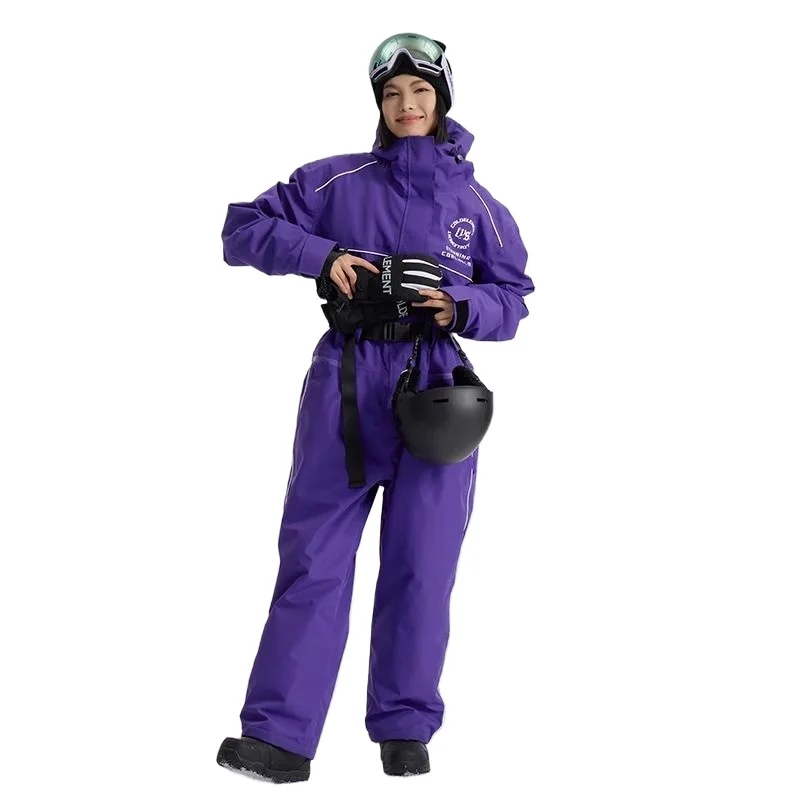 Genuine One-piece Ski Suit, Couple's Thickened Single and Double Board Outdoor Ski Jumpsuit