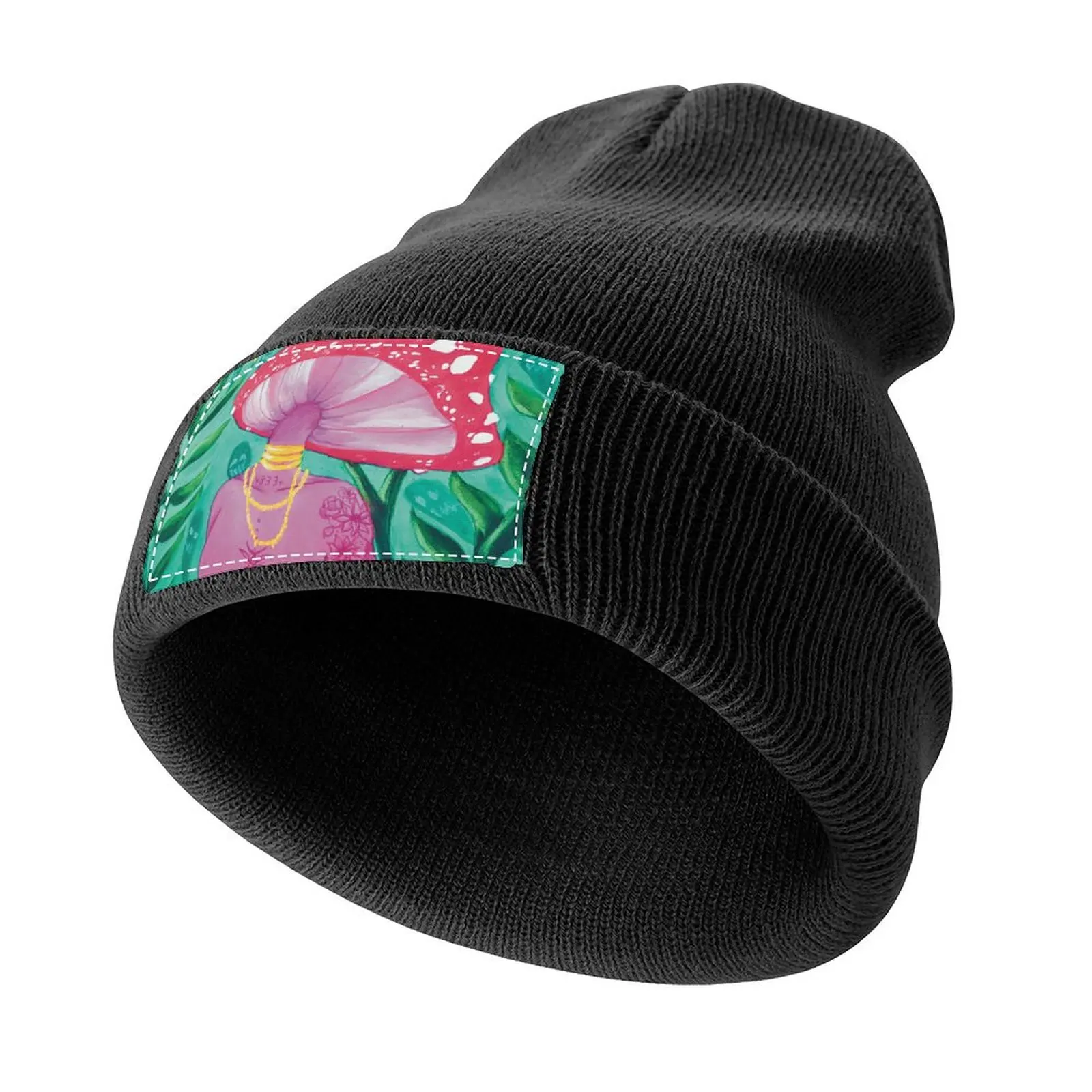 Mushroom Deity Knitted Cap |-F-| Anime sun hat Women's Beach Outlet 2025 Men's