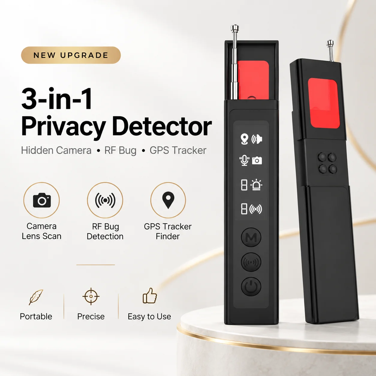 Hidden Camera Detector GPS Tracker Finder RF Signal Eavesdropping Device Scanner for Hotel Travel Privacy Protection