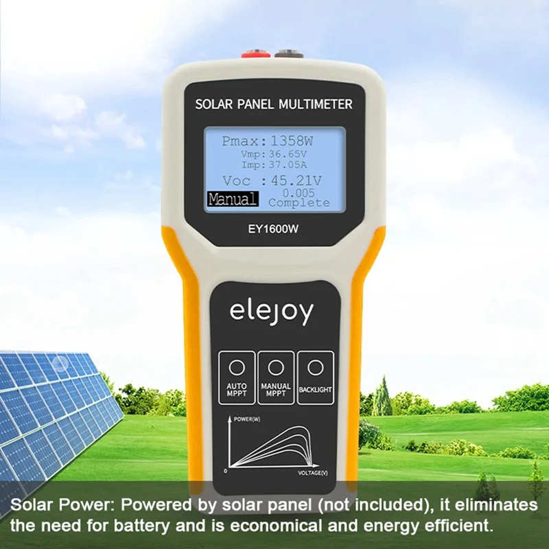 ELEJOY Photovoltaic Panel Multimeter Solar Panel MPPT Tester Voltage Current Power Test Meter Multi Meter