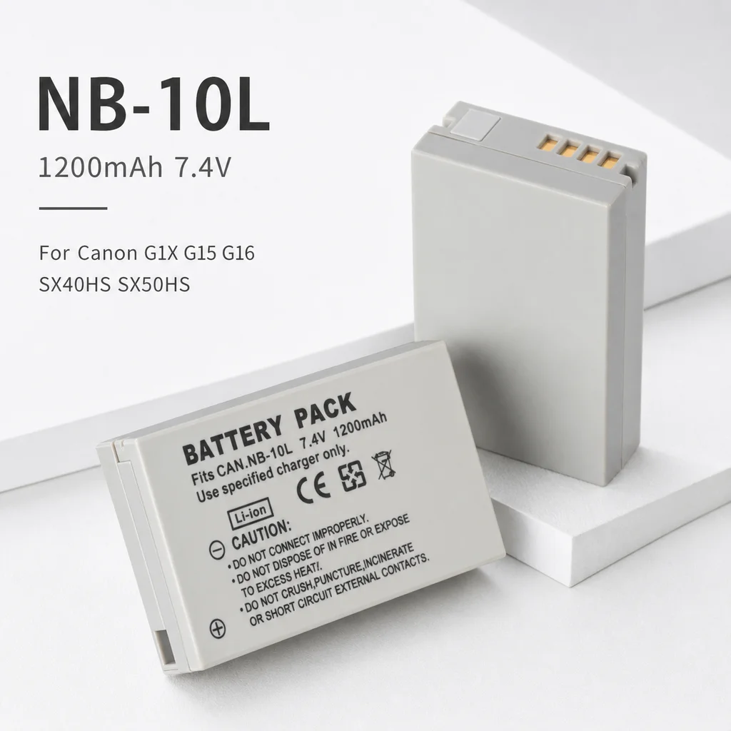 Camera Battery NB-10L 1200mAh Replacement Li-ion Battery For Canon G1 X G15 G16 SX40 HS SX50 HS SX60 HS Camera