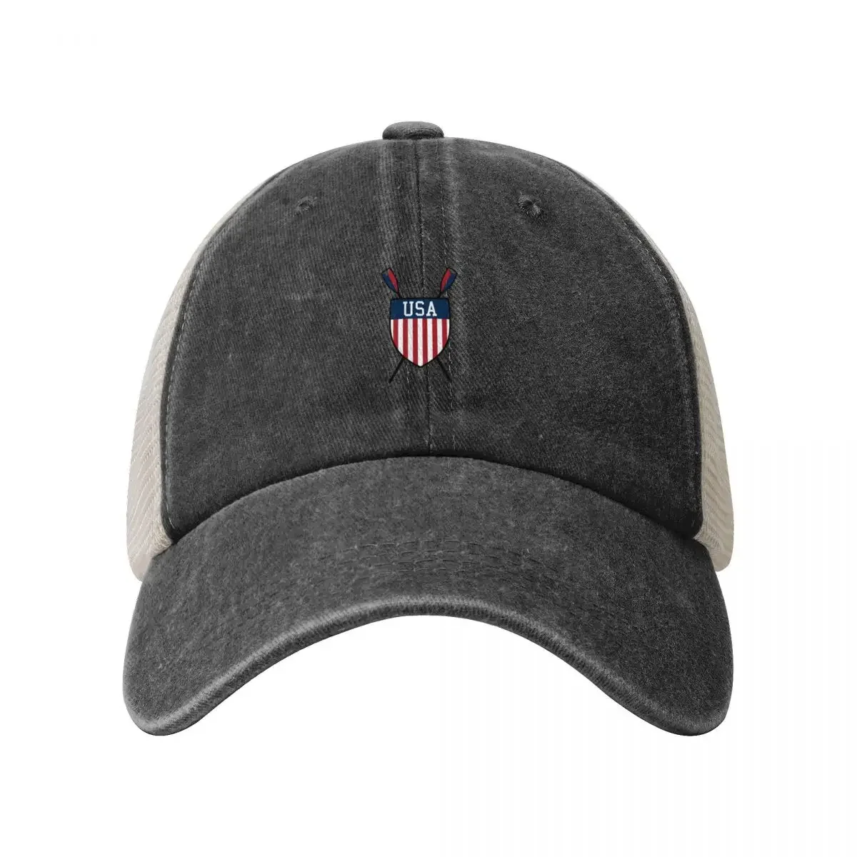 United States Rowing Emblem (Black Trim) Baseball Cap derby hat summer hat Women Caps Men's