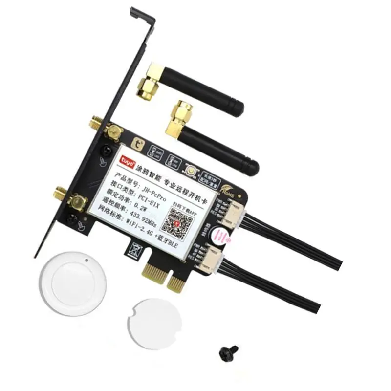 QWE-Tuya Wifi Computer Power Reset Switch Pcie Card For PC Destop Computer,APP Remote Control,Support Google Home