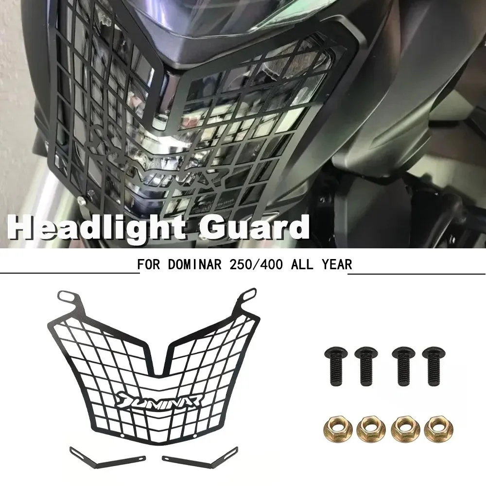 

Accessories CNC Headlight Head Light Guard Protector Cover Protection Grille For BAJAJ DOMINAR 250/400 Dominar 400 250 All Years