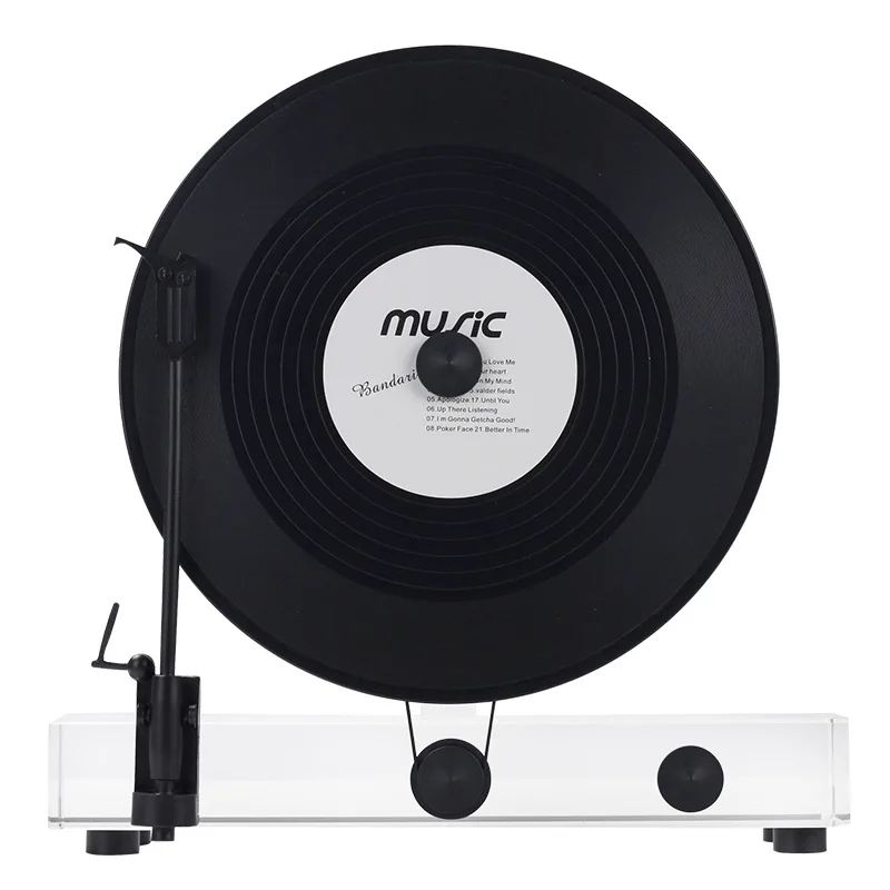 

Retro style crystal light luxury living room ornament model room exhibition hall study retro phonograph plastic art decoration