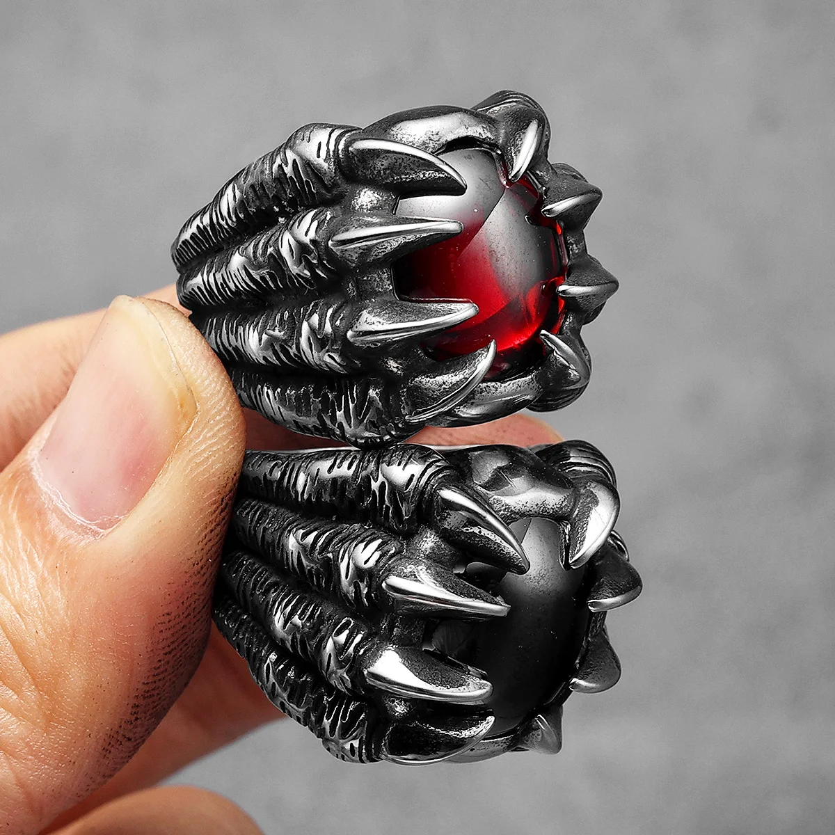 Devil Dragon Claw Men Rings Stainless Steel Women Jewelry Vintage Gothic Punk Rock Cool Stuff Fashion Accessories Gift Wholesale