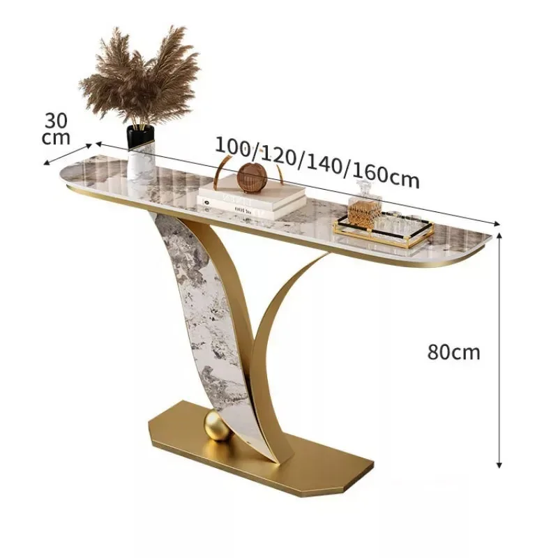 Włoska minimalistyczna konsola do tabletu wejście do salonu meble nowoczesny Design Hotel luksusowy hol Stół z wąską krawędzią E