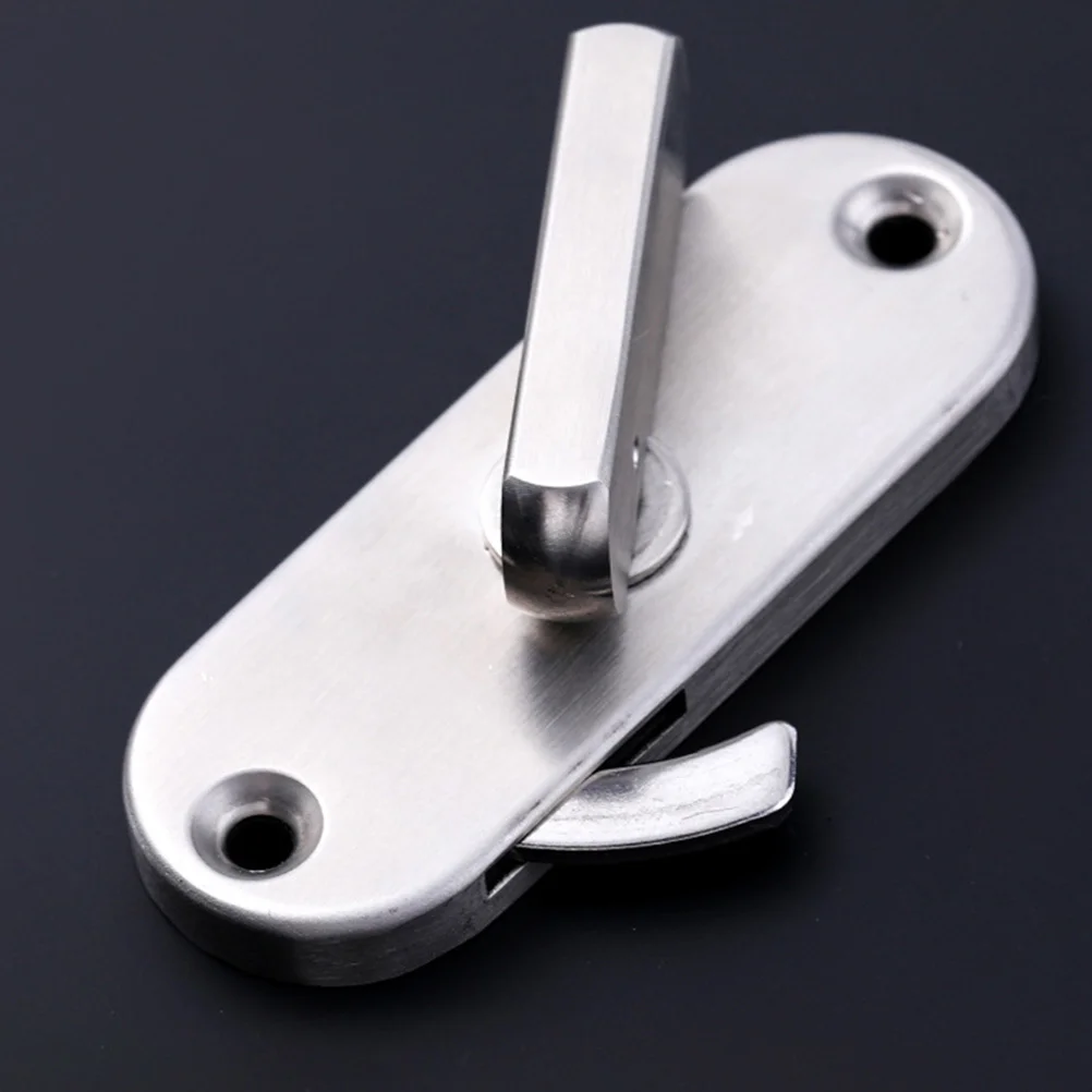 1 Juego de cerradura de puerta corrediza de Granero de acero inoxidable 304, pestillo de seguridad resistente para puerta de baño, puerta de bolsillo con pantalla, antirrobo duradero