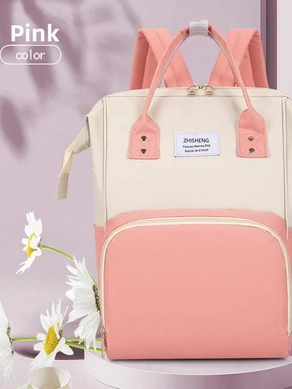 

2025 New Faion Mommy Bag Leisure Large Capaci Materni Bapa Handbag Square ape Zipper Closure Women's Bapa