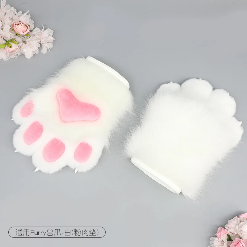 Nuevos guantes de uñas con garras de animales de peluche, accesorios de disfraces de Anime Cos para Halloween, accesorios de Cosplay para niñas, accesorios de Anime