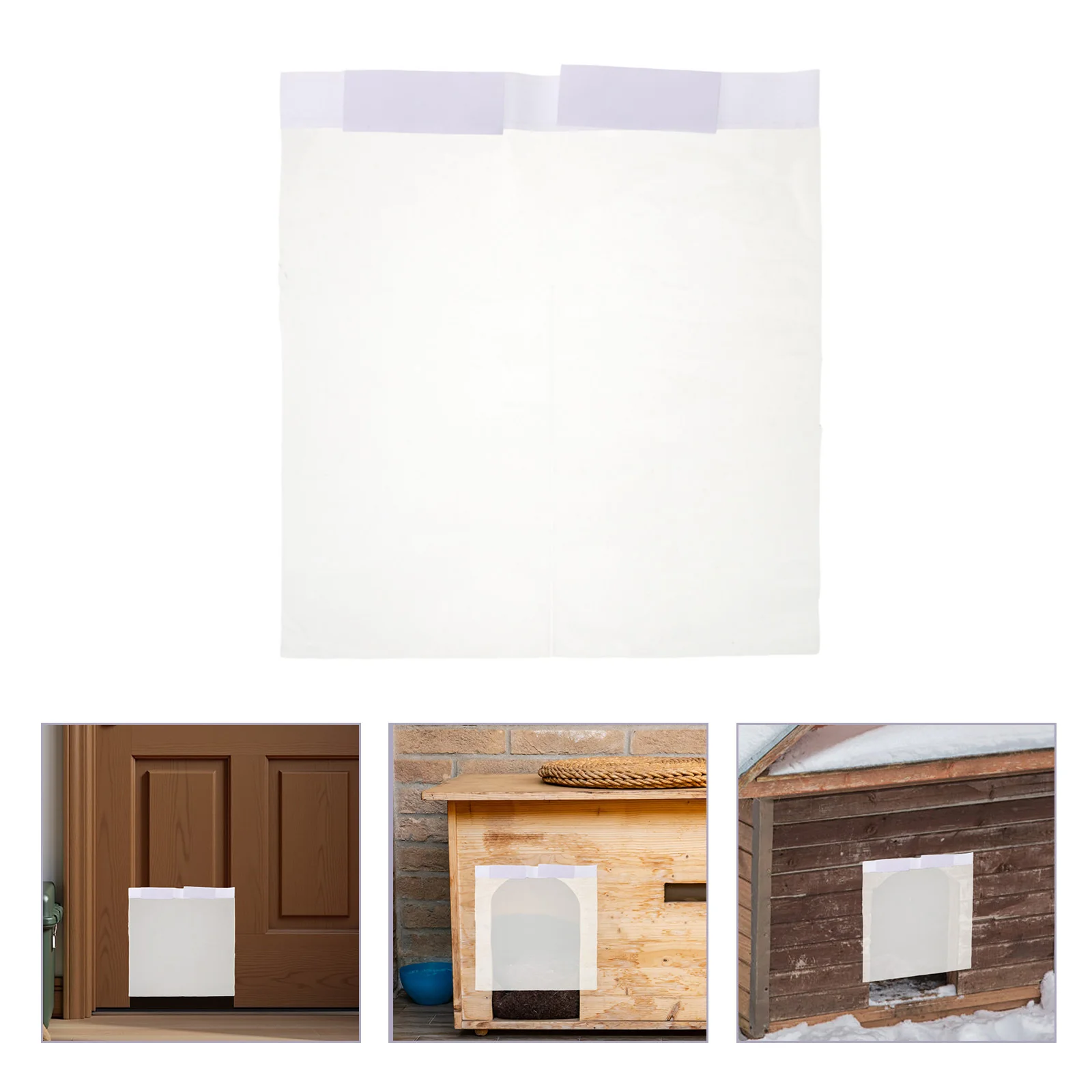 

Pet Door Curtain 10.41X9.43Inch Transparent Pvc Easy Install Doorway Cover For Dogs Cats Summer Winter Use Replacement