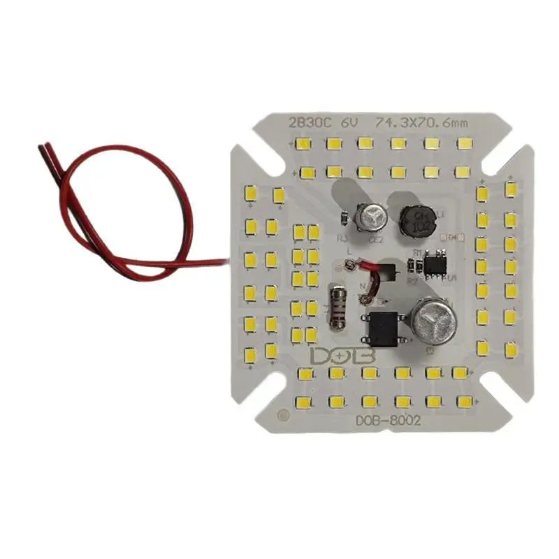 1Pcs LED Panel Lamp Sheet Light Source Aluminum Substrate Square 220V Driver-free High-brightness Bulb Core Lighting