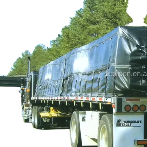 Flatbed Truck Lumber Tarp with 8