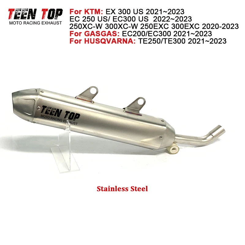 OEM Motorcycle Slip-On Exhaust For Husqvarna TE250 TE300 Exhaust Muffler 250 XCW EXC SX Exhaust Tailpipe 2021-2023 Escape Moto