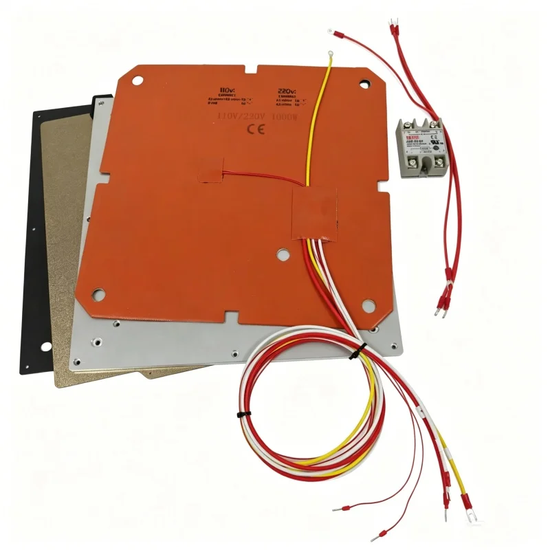 

Funssor AC 110/220V 1000W Qidi Plus4 3D Printer 8mm Aluminum alloy CNC Heated Bed Build Plate Hot bed Upgrade Kit
