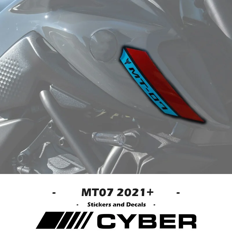 For Yamaha MT07 MT-07 FZ SP 2021-2024 New Version Air Scoop Intake Side Cover Sticker Set Fairing Shell Sticker Decal 22 23 24