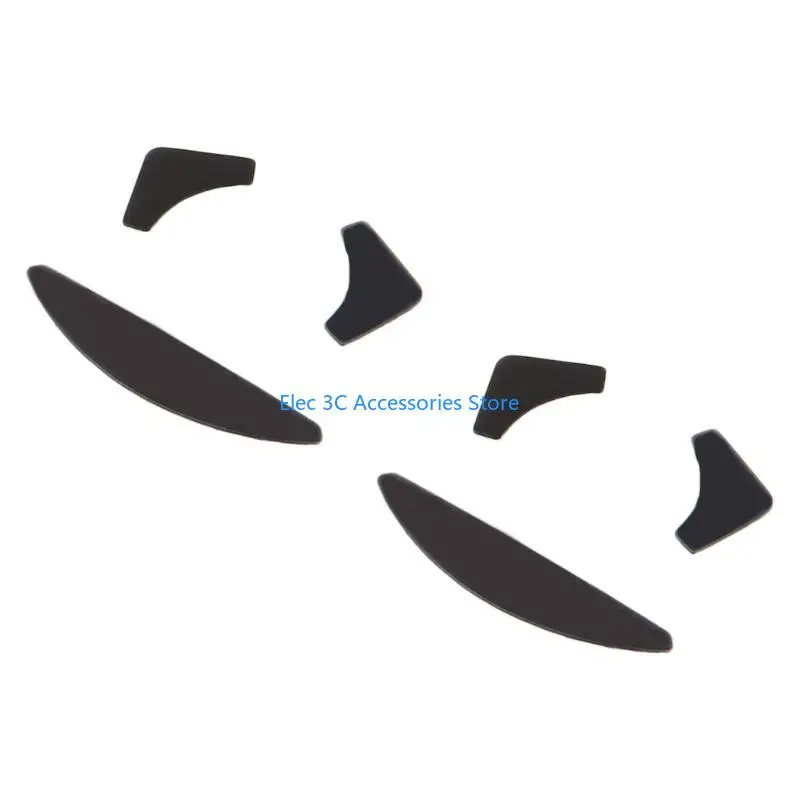 Alfombrilla para patines ratón Y51A, pies para ratón para DeathAdder, alfombrilla ratón negra con borde curvo