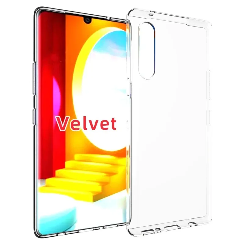 For LG Velvet G9 V60 V50 V50S V40 V30 Soft TPU Case Transparent Silicone Case for LG G9 Velvet Ultra Thin Clear Protective Cover