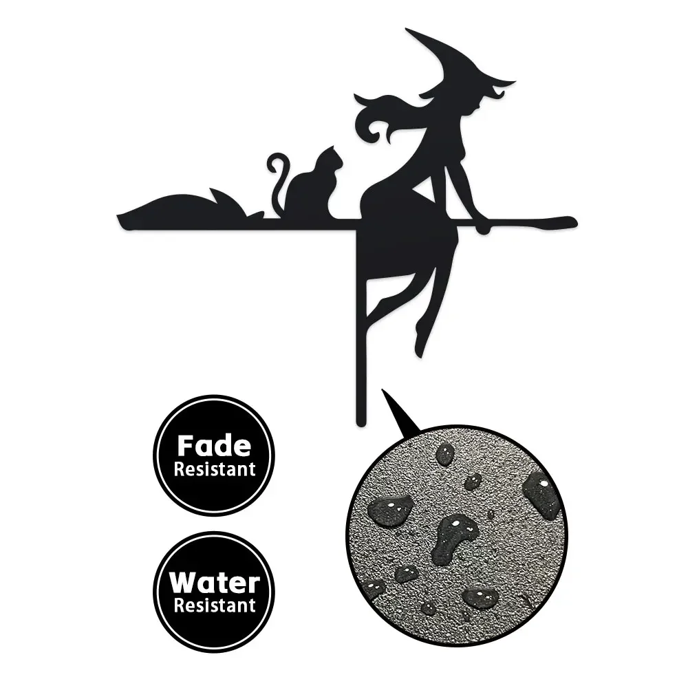 Halloween Door Frame Decoration Set – Wrought Iron Silhouettes with Spider Webs, – Festive Metal Corner Over-Door Decor