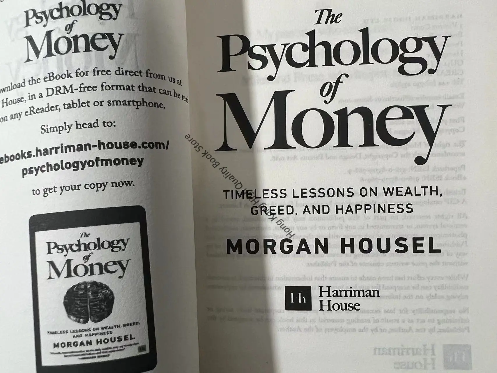 Libro inglese The synology of Money: lezioni senza tempo su ricchezza, avidità e felicità libri di finanza per adulti