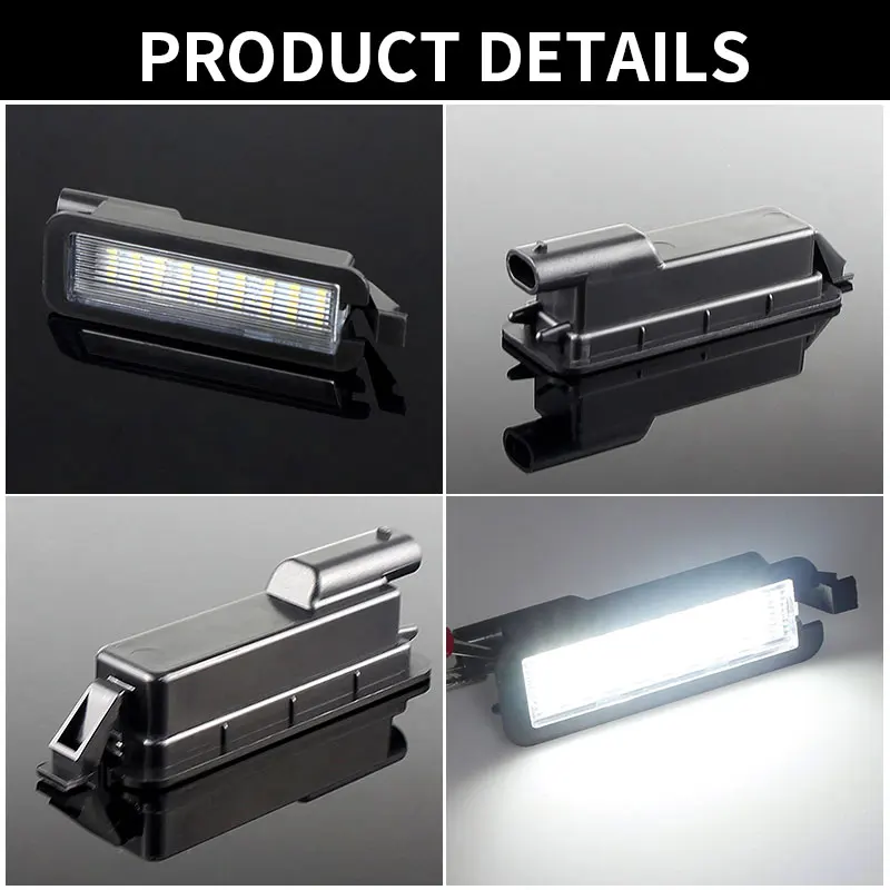

2PCS White LED License Plate Light Canbus Bulbs Number For Dodge Charger Challenger Chrysler 300 Pacifica For Jeep Compass