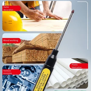 Unvollständige tiefe Lochmarker -Stifte, langer Kopf, Tischler -Stift, Multi -Martery -Handwerkzeuge, blau und rot schwarz, 45 mm, Holz 10 Hauptverkaufswasserstift - №9