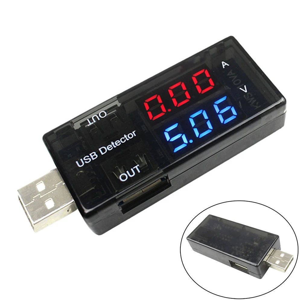 USB Current Voltage Tester 0A-5A KWS-10VA Digital Measurement Instrument Double Table Display Electric Tool Parts