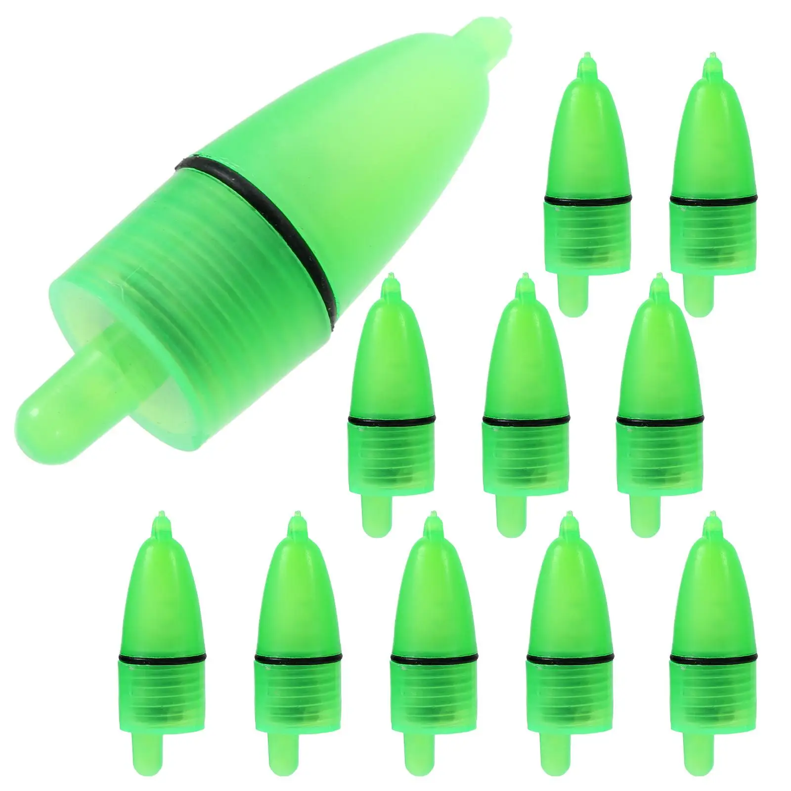 

20 Pcs Green LED Fishing Bell Light Luminous Bite Alarm for Rods Lake River Fishing Gear Accessories High Brightness