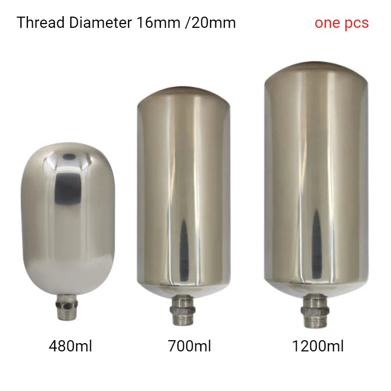480/700/1200ml Stainless Steel Pressure Buffer Tank for Pneumatic Diaphragm Paint Air Diaphragm Pump Pressure Stabilizer Vessel