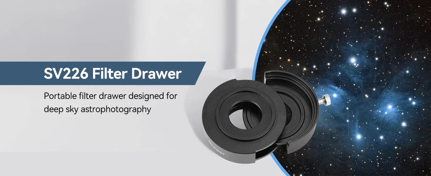 Svbony SV226 Filterschublade für Teleskop 1,25''/2'' H-Alpha & OIII 7nm Dual-Band Nebula Astrofotografie-Filtersystem – Detail 27