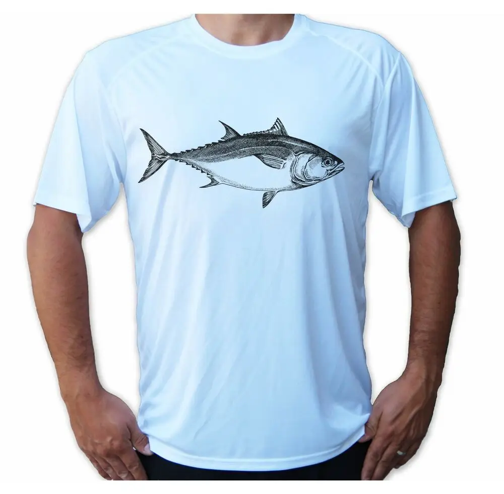 Bluefin Tuna Fish Fishing Boat Beach Sun UPF 50 T-Shirt Sport Sun UV Protection  High Quality 100%Cotton Short Sleeve