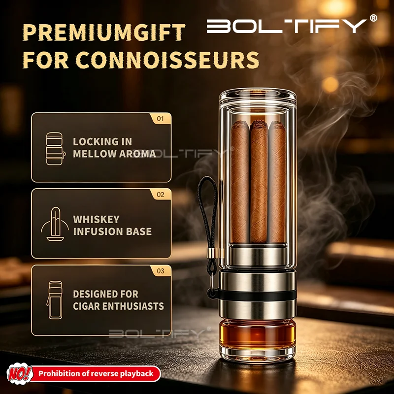 2026 Cigar Humidor Three-in-One Humidifier Tube DIY Flavored Whiskey and Cigar Aroma Cup Humidifier Cup Special For Cigar Aging