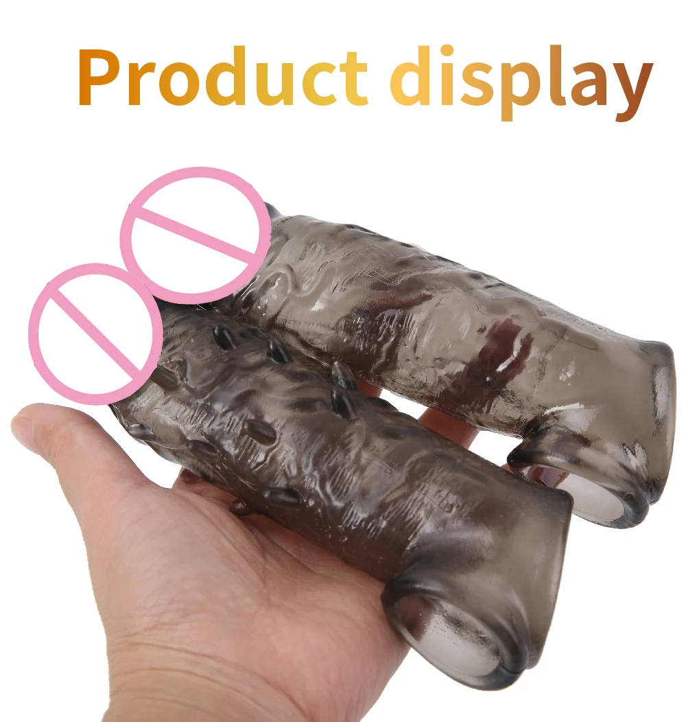 Penis Sleeve for Adult Sex Toy G Point Stimulate Reusable Condom for Men Penis Enlargement Dick Sleeve With Spike Intimate Goods