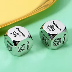 2Pcs Couple Date Night Ideas Decider Dice for Boyfriend Girlfriend Christmas 11th Anniversary Steel Gift for Him Her Funny Dices