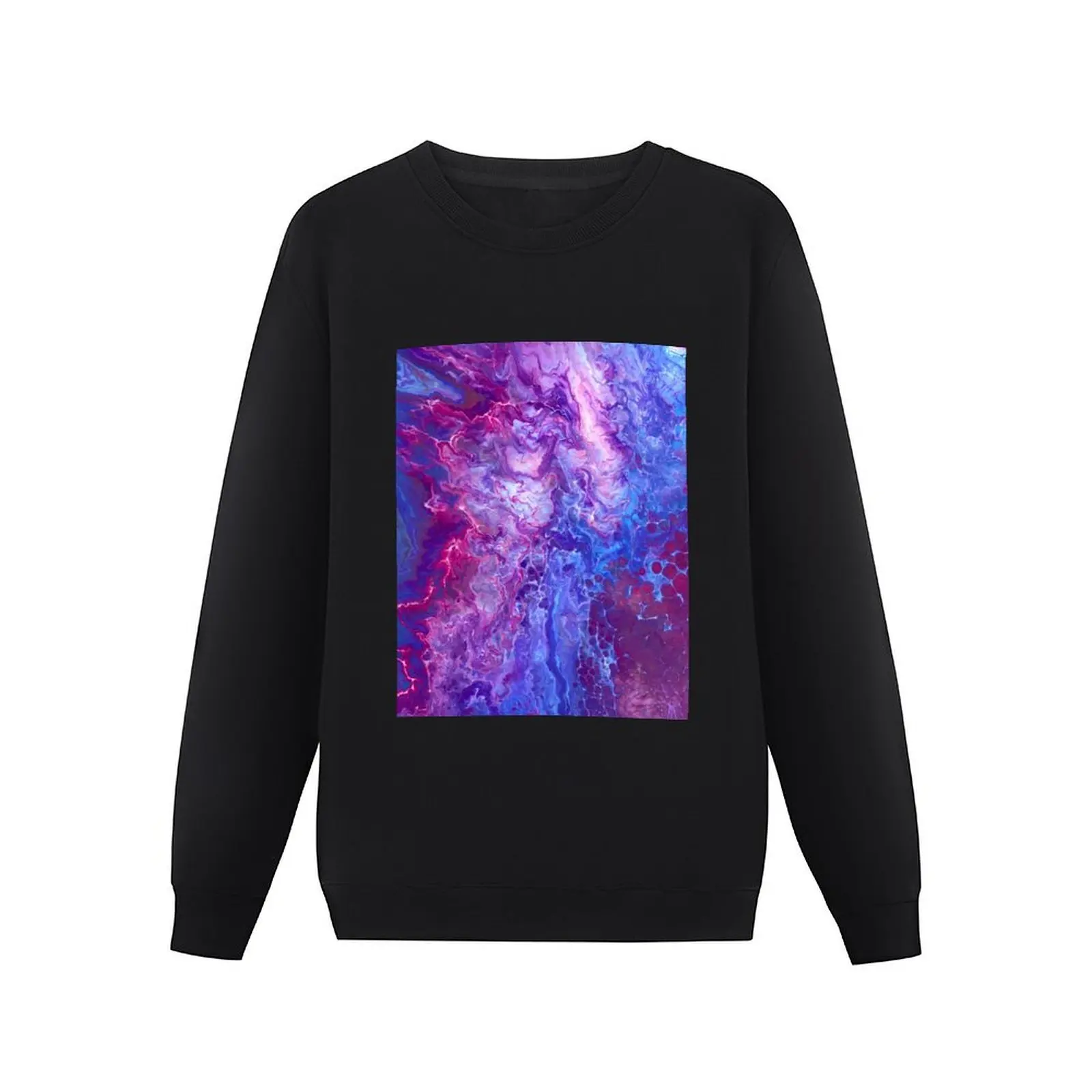 Striking Storm - Acrylic Pour Pullover Hoodie tracksuits sweatshirts for men