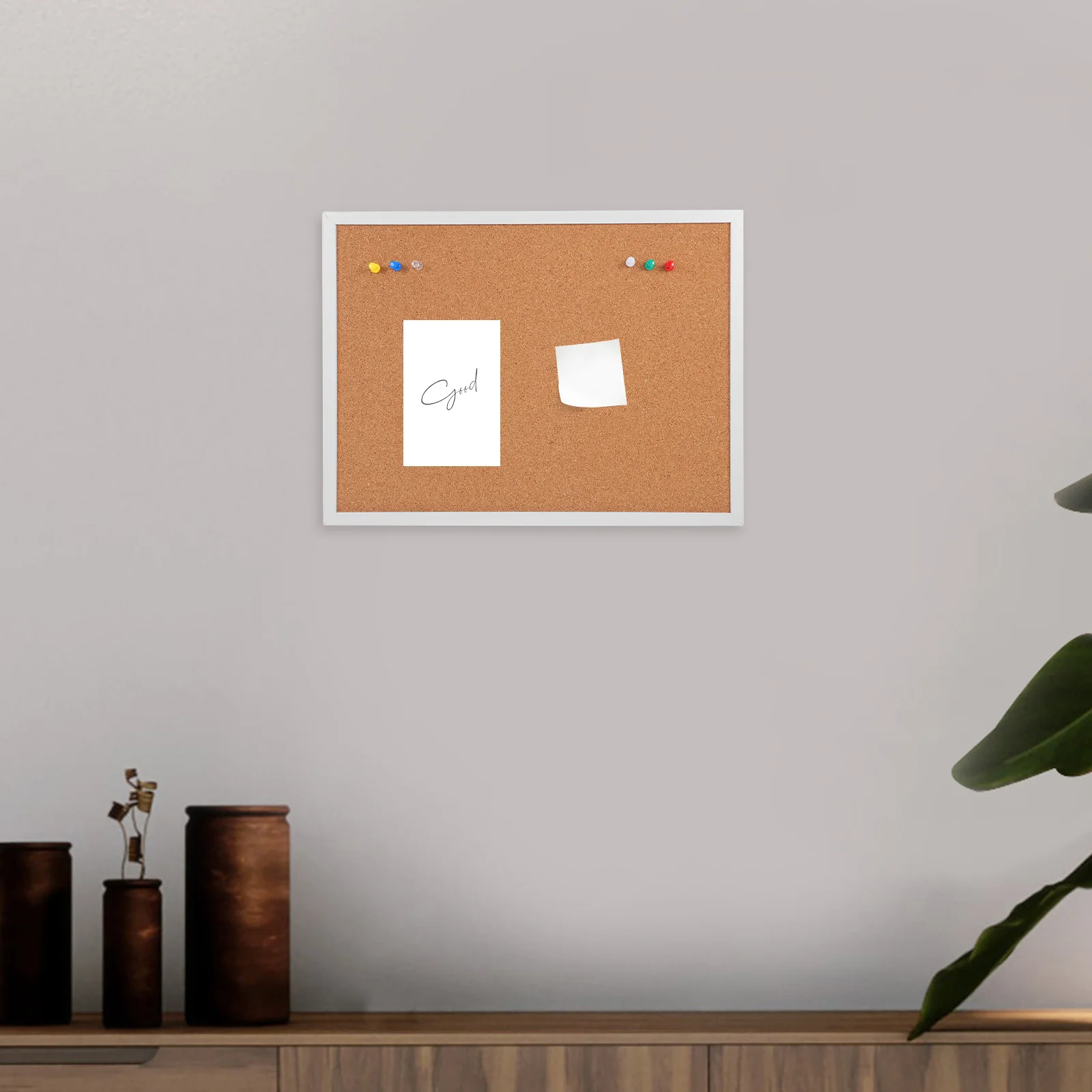 Imagem -03 - White Framed Cork Board para Paredes Mensagem Decorativa Office Photo Pendurado Aviso de Madeira Grandes Notas