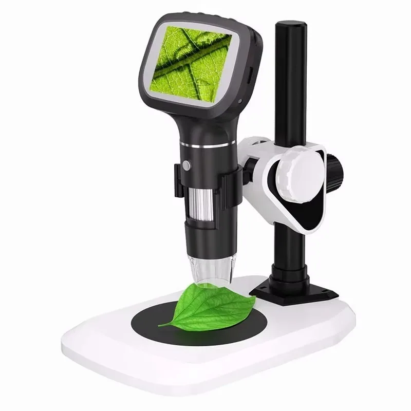 2.4 Inch LCD Digital Microscope Came-ra with 8 LEDs Compatible with Win PC Ma c OS Suitable for Children and Adults