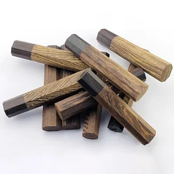 1pc 4 Sizes Natural Solid Wenge Wood Japanese Style Octagonal Wooden Kitchen Knife Fish Chef Cutter Scales DIY Making Accessory