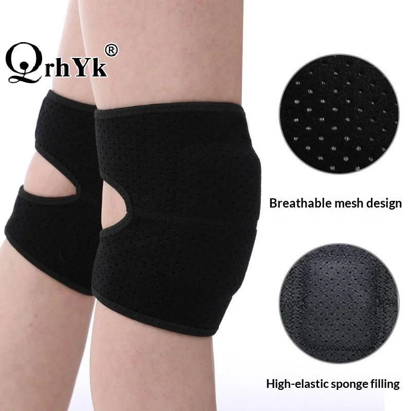 Yoga Fitness Gear - 1/2個入り膝パッドブレース ダンス、バレーボール、ヨガ用 女性、子供、男性用 膝パッド 膝蓋骨ブレース サポート