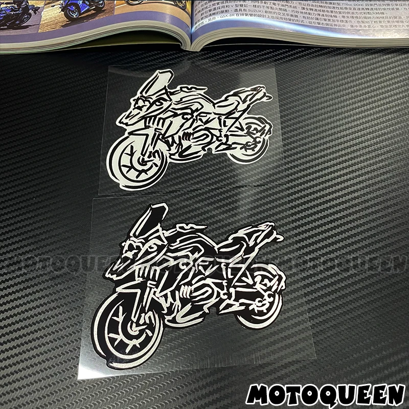 

Motorcycle Emblem Tank Pad Body Side Fairing Wing Sticker Outline Draft Vinyl Motorbike Decal Stickers For R1200GS R1200 GS