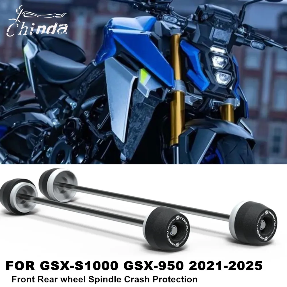 For Suzuki GSX-S1000 GSX S1000 GSX-S950 gsx s950 2021-2025 Motorcycle Front & Rear Axle Fork Crash Sliders Wheel Protection