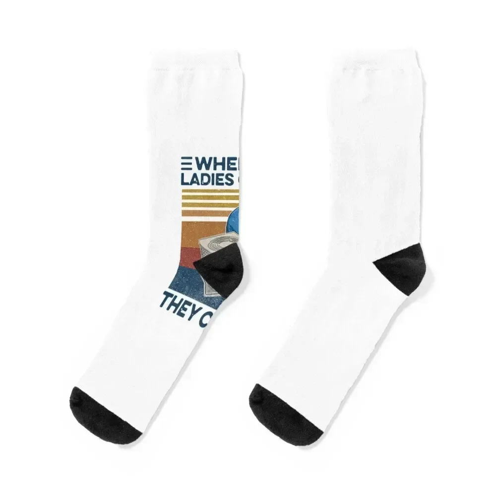 

Hvac When The Ladies Get Hot Hvac They Call Me Vintage Socks warm winter football winter Socks For Men Women's
