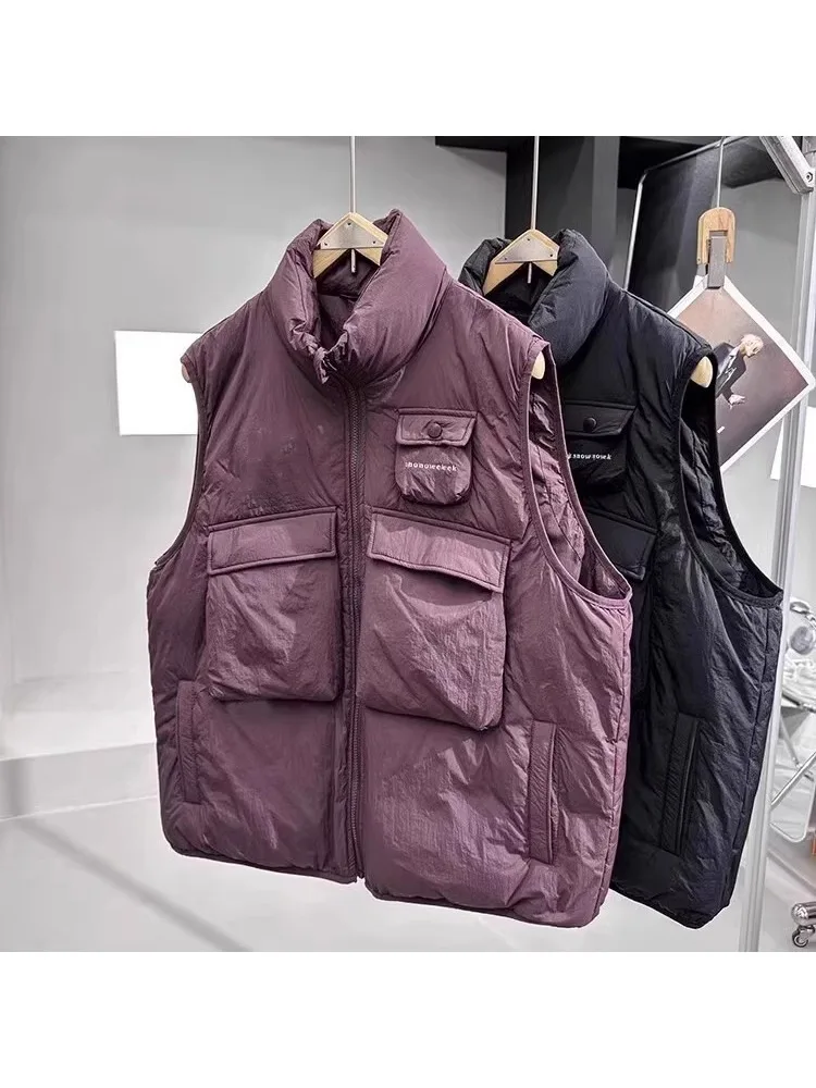 

Retro Loose Casual Outdoor Workwear Vest Solid Color Fashionable Versatile Men's Women's Mountaineering Thick Vest 2026 New