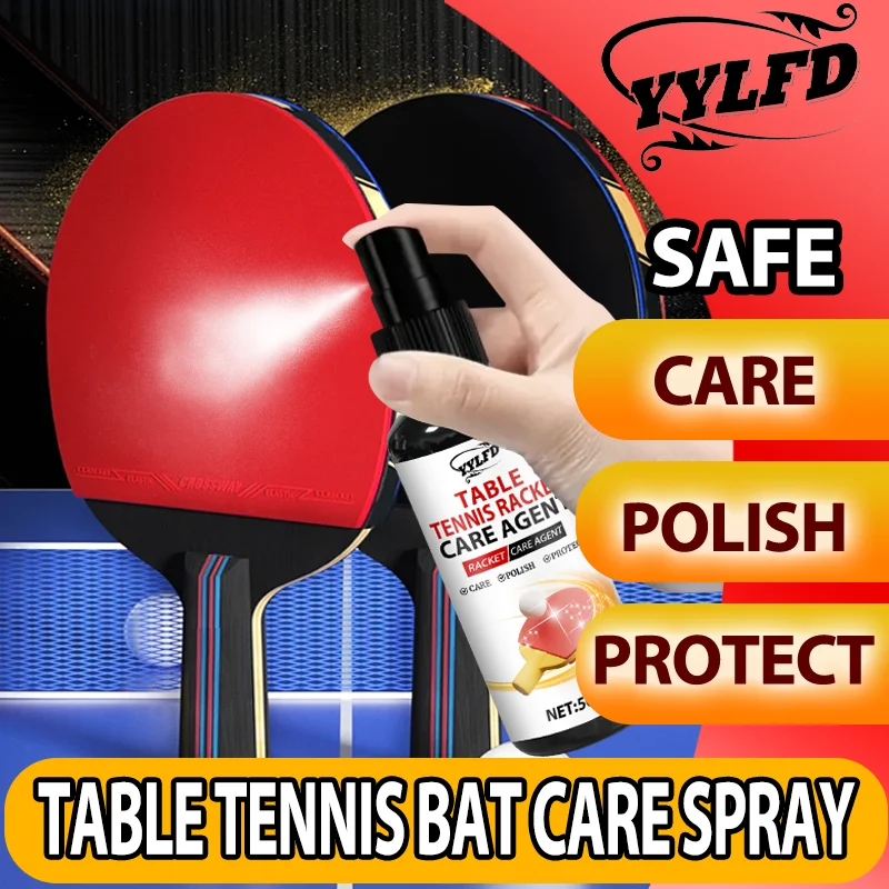 

50ml Multi-Purpose Table Tennis Racket Care Spray Professional Effective Cleaning Maintenance Protection Decontamination